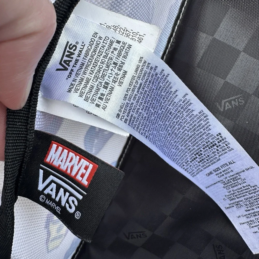 Vans x Marvel Backpack With Superheroes Spiderman Black Panther Hulk Thor - EUC